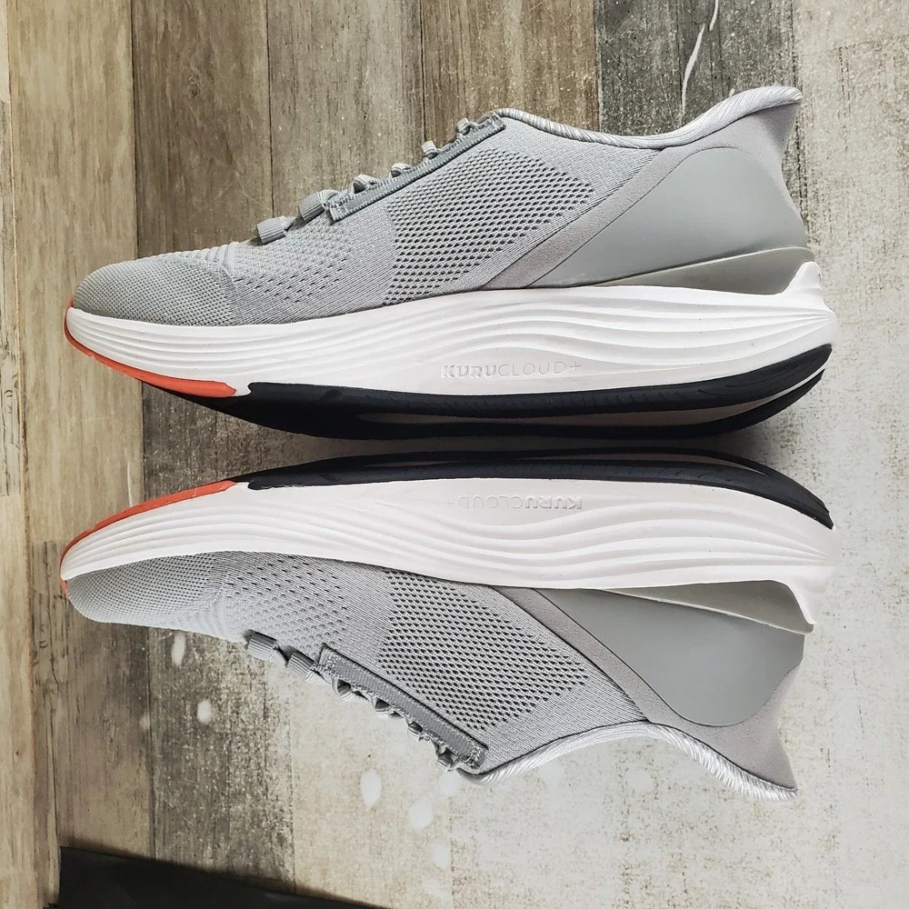 KURU Atom 2 Mens Shoes Sz 13 M Running Dove Gray Bright White Lace Up Sneakers